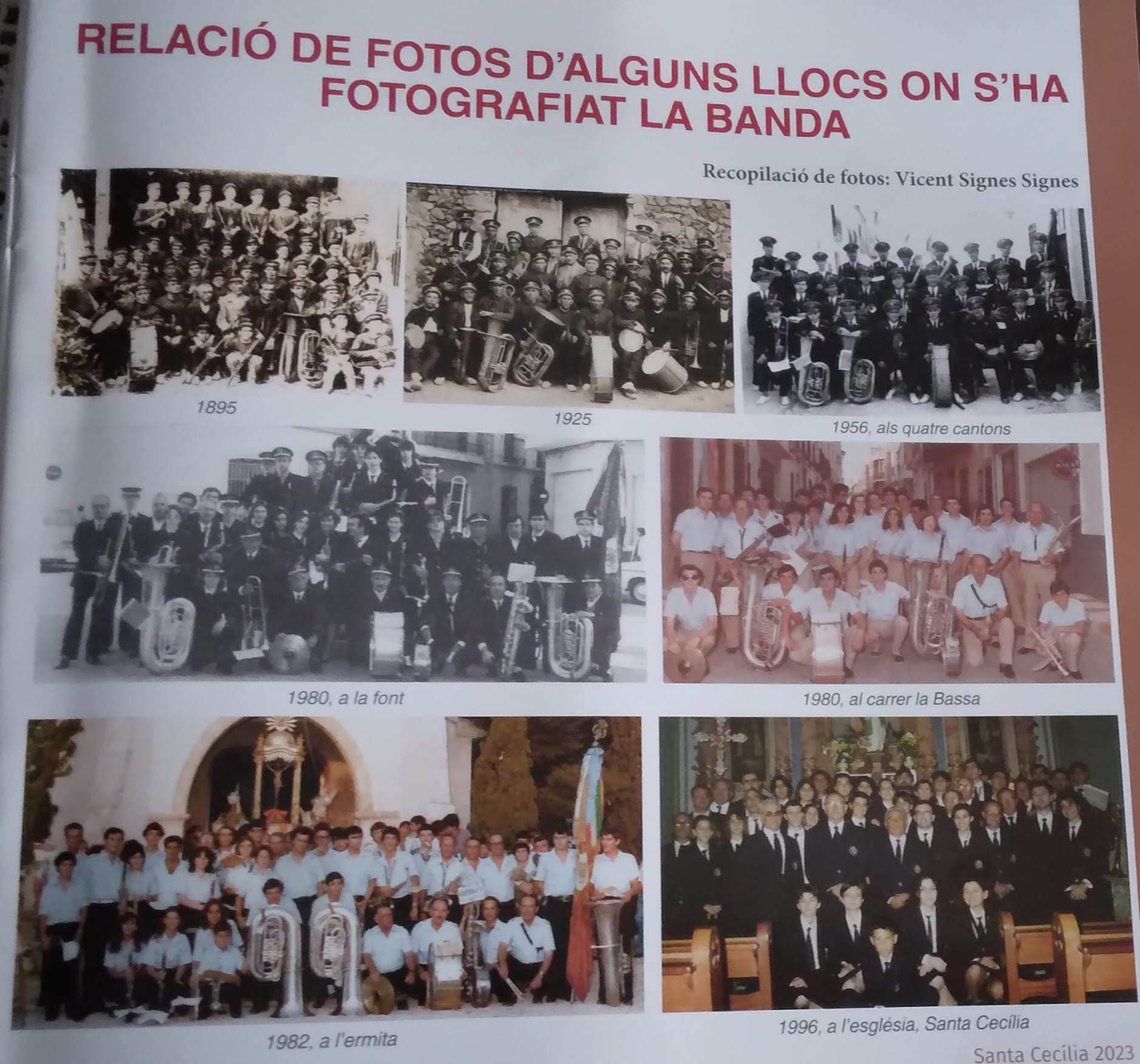 VA, QUE ANEM A FER-NOS LA FOTO OFICIAL (Escrit per al programa de festes de Santa Cecília 2023). Hui també se l'han feta. La banda Unió Musical i la Coral Serrillàs celebren a la santa patrona