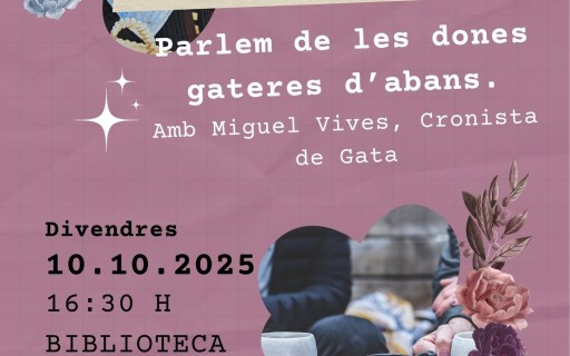 PRESENTACIÓ DEL MEU TREBALL "LES DONES GATERES D'ABANS...I DE NO FA MASSA TEMPS TAMBÉ", A LA BIBLIOTECA "CARME MIQUEL" DE GATA (Divendres 10, a les 16:30 hores)