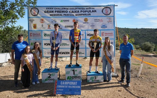 EL JOVE CICLISTA GATER JUNIOR MARC MONCHO SIGNES (CC XÀBIA), CAMPIÓ AUTONÒMIC DE CICLOCROSS PER TERCER ANY CONSECUTIU. Seleccionat per la C.V. per a la Copa Espanya