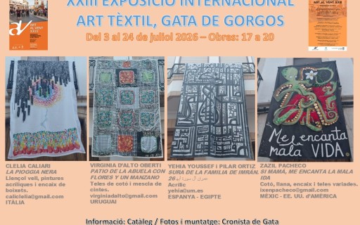 MIRADES URBANES: ART AL VENT, GATA: Obres, teles, peces 17 a 20