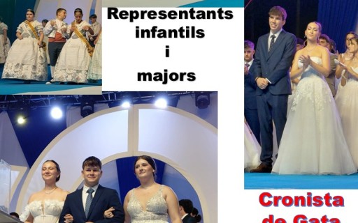 PREÀMBUL FESTER: DESSET REPRESENTANTS DE LA FESTA, ELEGITS AL FESTIVAL 2026. Els primers majors, Llum, Ainhoa i Aitor; els primers infantils Regina, Lara i Pau