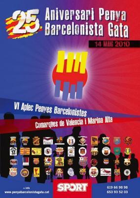 DEMÀ DIVENDRES 14, APLEC DE PENYES BARCELONISTES I 25 ANIVERSARI DE LA PEÑA DE GATA