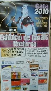 NIT D´EXHIBICIÓ DE CAVALLS, demà dissabte al camp de futbol Les Sorts