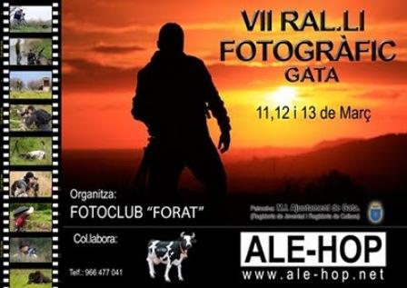ELS PRÒXIMS 11, 12 i 13 DE MARÇ: VII RAL·LI FOTOGRÀFIC GATA.