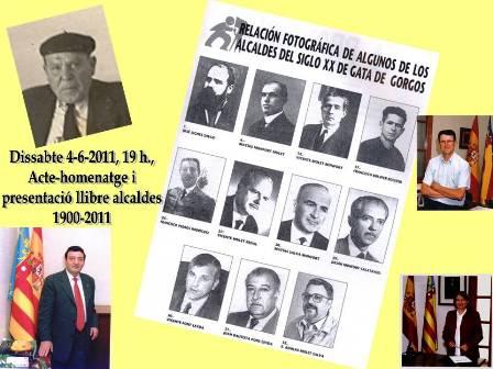 DISSABTE, 4 DE JUNY, PRESENTACIÓ DEL LLIBRE DELS ALCALDES