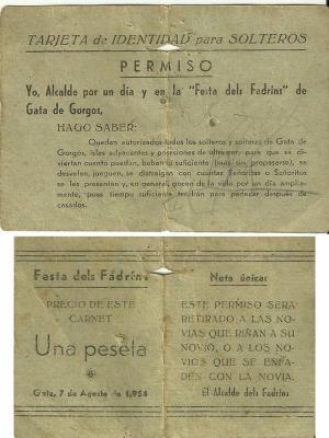 RECORD DE LA FESTA DELS FADRINS DE 1954