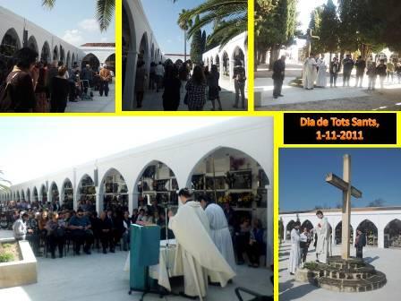 HUI, DIA DE TOTS SANTS: missa al cementeri a migdia