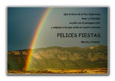 FELICITACIÓ NADALENCA: l'arc de Sant Martí i el Montgó, un dia plujós