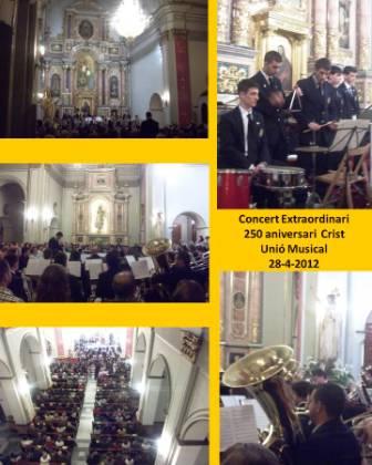 EL CONCERT EXTRAORDINARI DEL 250 ANIVERSARI S'HA FET A L'ESGLÉSIA