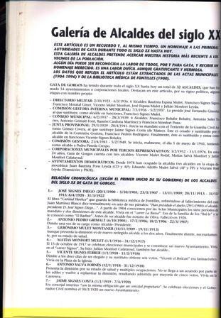 MEUS ARTICLES de festes: 1996 ( I ), alcaldes del segle XX