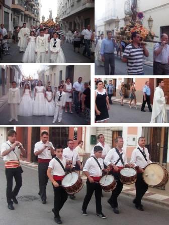 FESTES FONT DEL RIU ( II ): Processó amb la imatge del sant