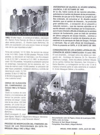 MEUS ARTICLESde festes: 1999, Història de la Parròquia de Gata (1898-1964) ( i V )