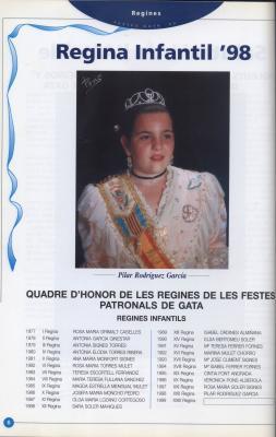 MEUS ARTICLESde festes: 1999, Regines infantils i majors gateres