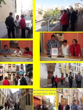 LA PRESIDENTA DE LA DIPUTACIÓ PROVINCIAL, LUISA PASTOR LILLO, VISITA ART AL VENT