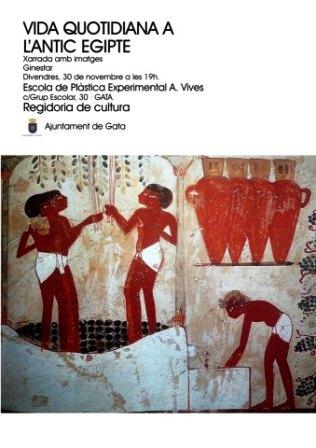 HUI XERRADA AMB IMATGES SOBRE LA VIDA QUOTIDIANA DELS EGIPCIS