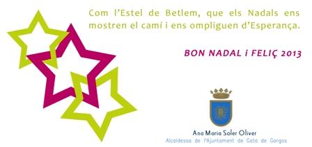 FELICITEN ELS NADALS: l'alcaldessa de Gata, des de l'Ajuntament