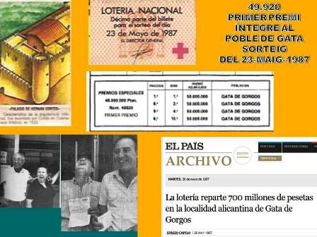 AQUELL DIA (25-5-1987) VA TOCAR LA GROSSA A GATAI SI TORNARA A TOCAR DEMÀ?