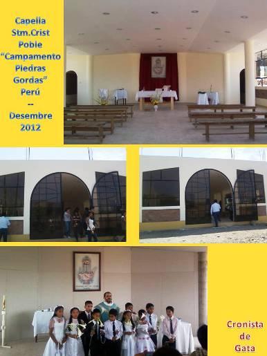 JA ESTÀ QUASI ACABADA LA CAPELLA DEL SANTÍSSIM CRIST DEL CALVARI AL PERÚ