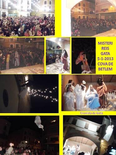 BONICA POSTA EN ESCENA DEL MISTERI DELS REIS MAGS A GATA: Cova de Betlem