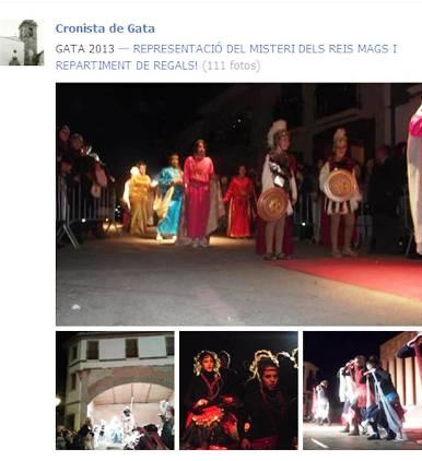 ÀLBUM DE L'ESCENIFICACIÓ DEL MISTERI DELS REIS I REPARTIMENT DE REGALS A GATA