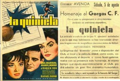 ¿SABIEU? que en 1961 col·laborava el cinema gater amb el GORGOS C.F.