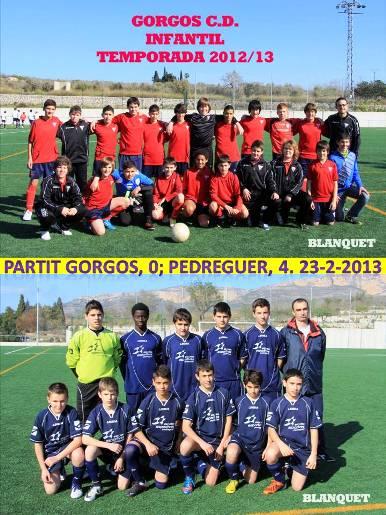 CAU EL GORGOS INFANTIL A CASA (0-4) CONTRA EL PEDREGUER