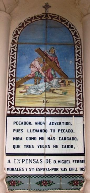 Hª LOCAL: CAPELLETES A GATA. CALVARI: IXª estació: Jesús cau per tercera vegada