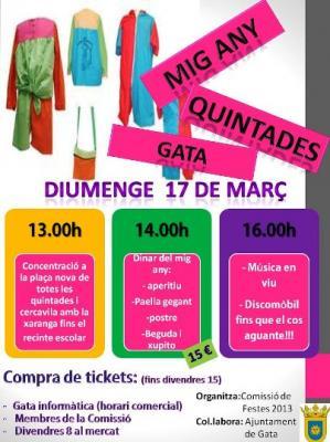 GATA TINDRÀ UNA NOVA FESTA: MIG ANY DE QUINTADES