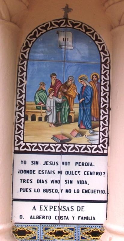 Hª LOCAL. CAPELLES A GATA. CORONA DE DOLORS DE LA VERGE. IIIª, La pèrdua de Jesús al temple