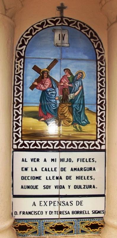 Hª LOCAL. CAPELLES A GATA. CORONA DE DOLORS DE LA VERGE. IVª, Encontre de Jesús amb la creu, camí del calvari