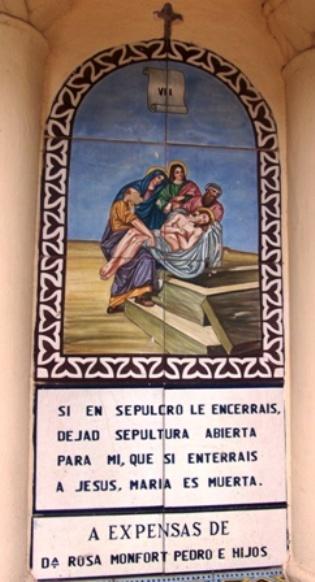 Hª LOCAL. CAPELLES A GATA. CORONA DE DOLORS DE LA VERGE. VII, el soterrament de Jesús i la soledat de María