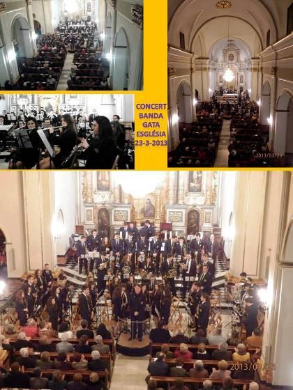 QUIN CONCERT, EL D'AHIR !! la banda Unió Musical de Gata a l'església