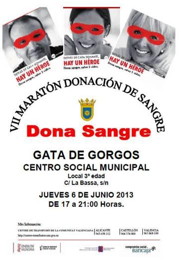 DIJOUS, 6 DE JUNY, MARATÓ SOLIDÀRIA DE DONACIÓ DE SANG