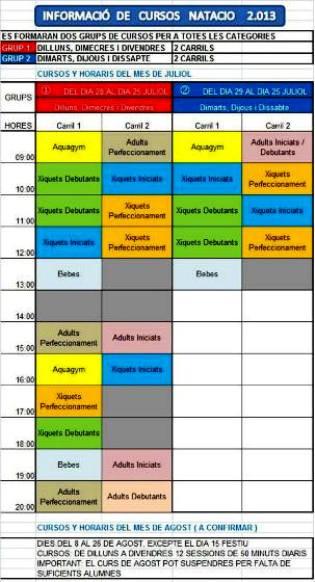 OBERTA LA MATRÍCULA PER ALS CURSOS DE NATACIÓ