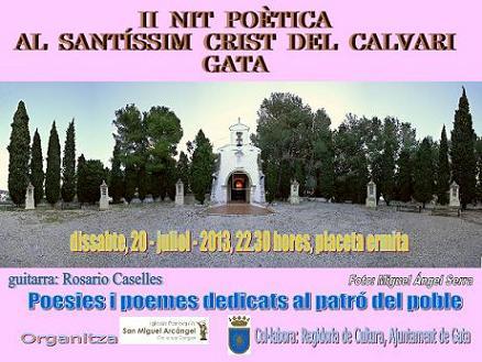 DISSABTE DIA 20 DE JULIOL, IIª NIT POÈTICA AL CRIST DEL CALVARI
