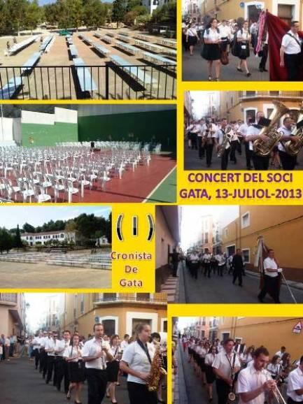CONCERT DEL SOCI, JULIOL 2013: bandes Alberic i Gata ( I ): Preparatius i passacarrer