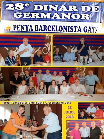 LA PENYA BARCELONISTA DE GATA CELEBRA EL 28é DINAR DE GERMANOR