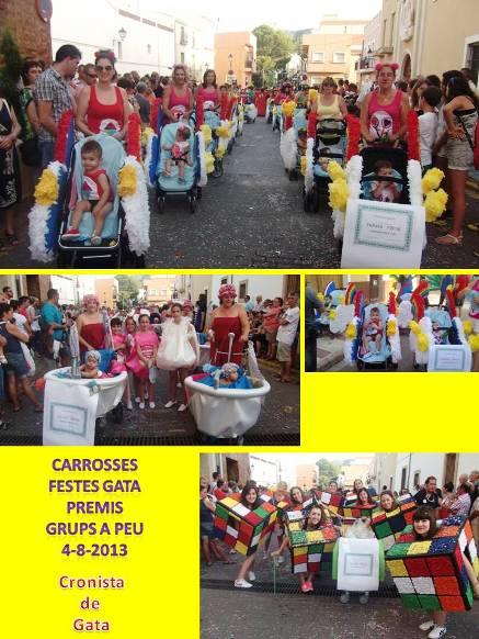 FESTES GATA: AHIR, LES CARROSSES ( I ): PREMIS GRUPS A PEU