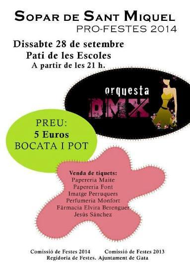 ANUNCIEN JA EL SOPAR DE LA VESPRA DE SANT MIQUEL