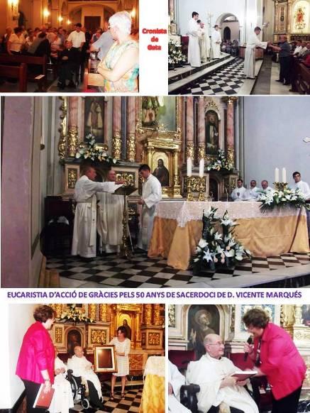 EUCARISTIA DACCIÓ DE GRÀCIES DE DON VICENTE MARQUÉS, PELS 50 ANYS DE SACERDOCI