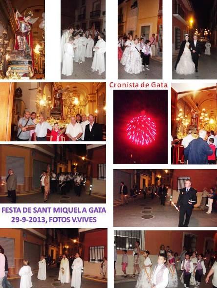 AHIR, FESTA MAJOR A SANT MIQUEL: Processó pels carrers de Gata i castell