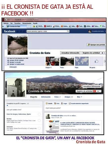 EL BLOG DEL CRONISTA DE GATA, UN ANY AL FACEBOOK