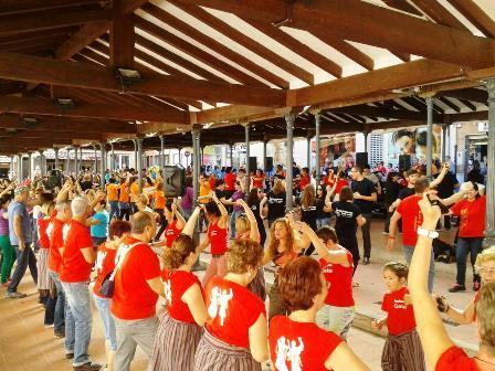 IMATGES DE FESTA: EL GRUP DE DANSES LA LLATA DE GATA PARTICIPA A L'APLEC DE PEDREGUER