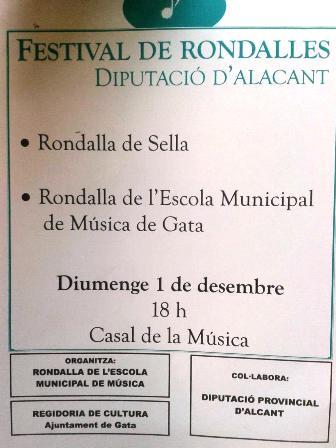 DIUMENGE, 1 DE DESEMBRE, FESTIVAL DE RONDALLES