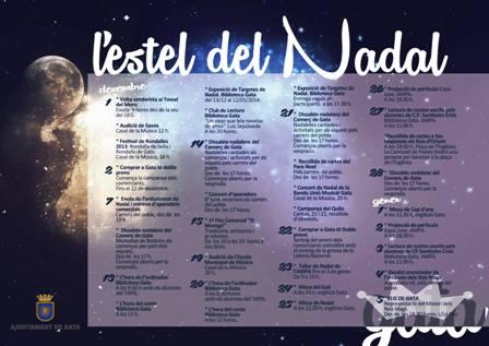 TOTS ELS DETALLS D'ACTIVITATS DE DESEMBRE A GATA, ELS TENIU AMB L'ESTEL DEL NADAL