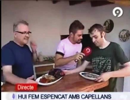 IMATGES CURIOSES: RECORDANT QUE GATA TAMBÉ VA EIXIR A CANAL9 TVV (En connexió, Gata i l'espencat en capellans)