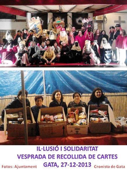 AHIR A GATA, IL·LUSIÓ (RECOLLIDA DE CARTES) I SOLIDARITAT (XOCOLATE)