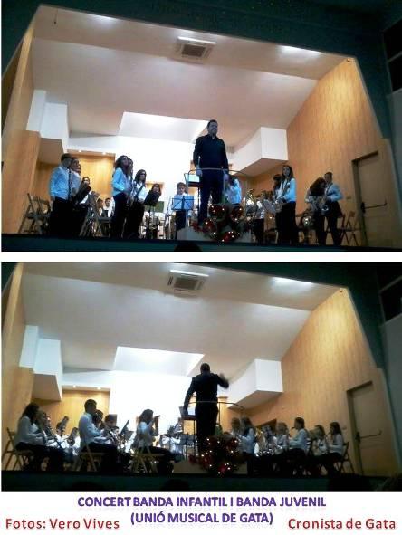 IMATGES DE FESTA: banda infantil i banda juvenil (Unió Musical de Gata)