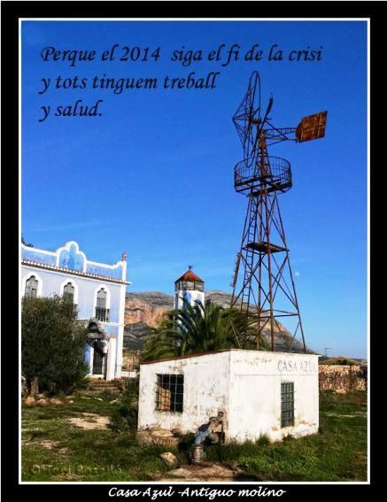 IMATGES DE FESTA: FELICITEN L'ANY NOU 2014la quinta 82 la Mildiuà de Gata