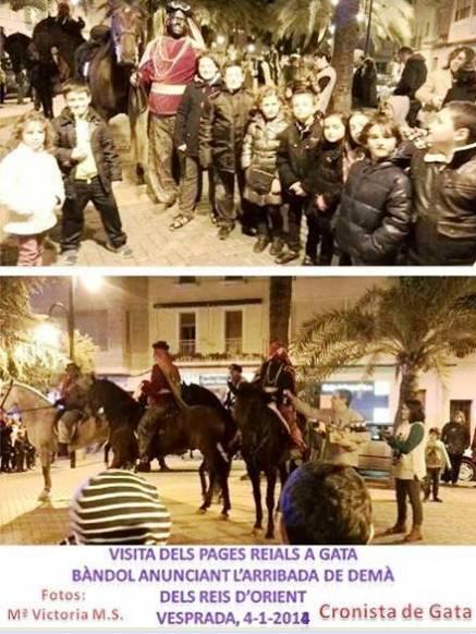 IMATGES DE FESTA: Ja estan ací els Pages: anuncien la visita de demà dels Reis Mags a Gata